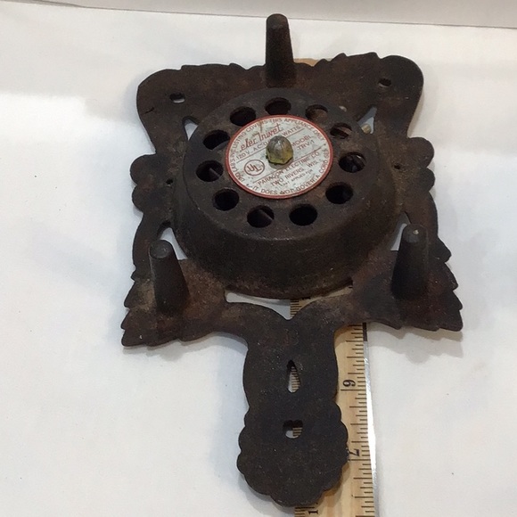 Antique Cast Iron Electric Trivet Works Perfectly! - Picture 6 of 13